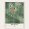 Brimfield, Illinois map print, the full design