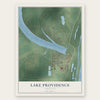Lake Providence, Louisiana map print, the full design