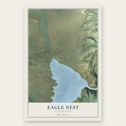 Eagle Nest, New Mexico map print, the full design