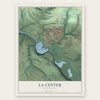 La Center, Washington map print, the full design