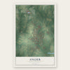 Angier, North Carolina map print, the full design