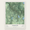 Andover, Connecticut map print, the full design