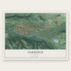 Oakridge, Oregon map print, the full design