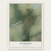 Inverness, Mississippi map print, the full design