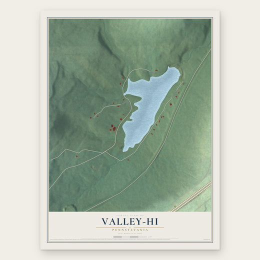 Valley-Hi, Pennsylvania map print, the full design