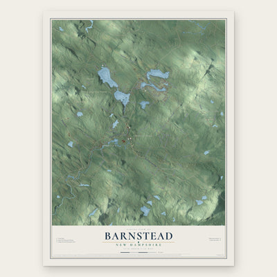 Barnstead, New Hampshire map print, the full design