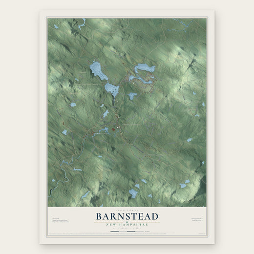 Barnstead, New Hampshire map print, the full design