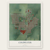 Coldwater, Ohio map print, the full design