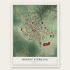 Mount Sterling, Illinois map print, the full design