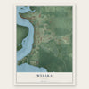 Welaka, Florida map print, the full design
