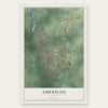 Americus, Georgia map print, the full design