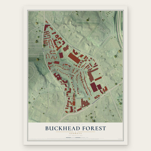 Buckhead Forest, Georgia map print, the full design