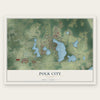 Polk City, Florida map print, the full design