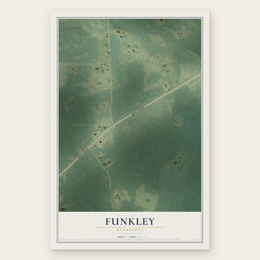 Funkley, Minnesota map print, the full design