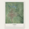 Paris, Illinois map print, the full design