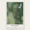 Williamson, Illinois map print, the full design