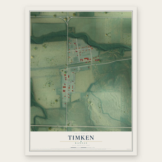 Timken, Kansas map print, the full design