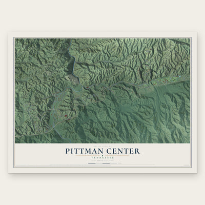 Pittman Center, Tennessee map print, the full design