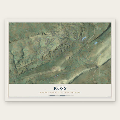 Ross, Monroe County, Pennsylvania map print, the full design