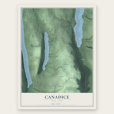 Canadice, New York map print, the full design
