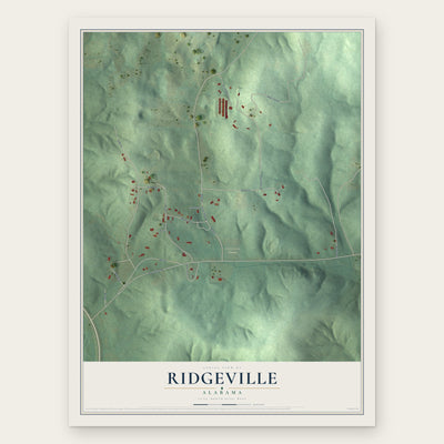Ridgeville, Alabama map print, the full design