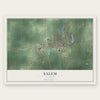 Salem, Illinois map print, the full design