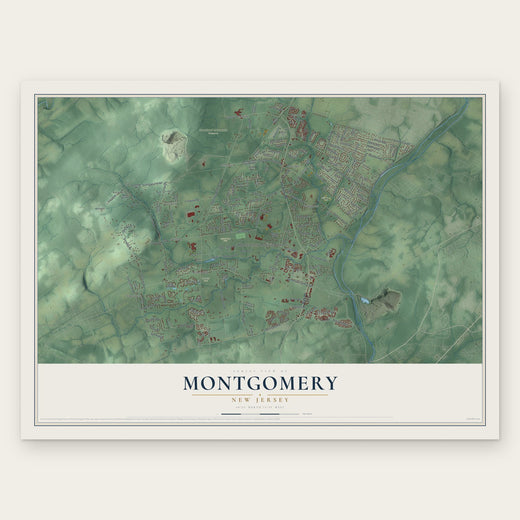 Montgomery, New Jersey map print, the full design