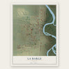 La Barge, Wyoming map print, the full design