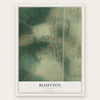 Bluffton, Georgia map print, the full design