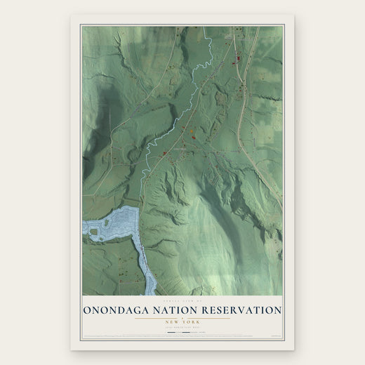 Onondaga Nation Reservation, New York map print, the full design