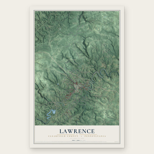 Lawrence, Clearfield County, Pennsylvania map print, the full design