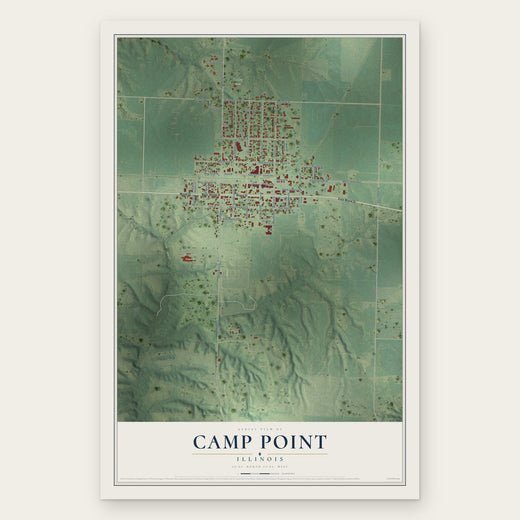 Camp Point, Illinois map print, the full design