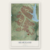 Heartland, Texas map print, the full design