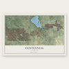 Centennial, Colorado map print, the full design