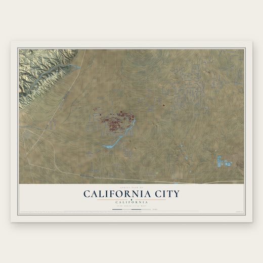 California City, California map print, the full design