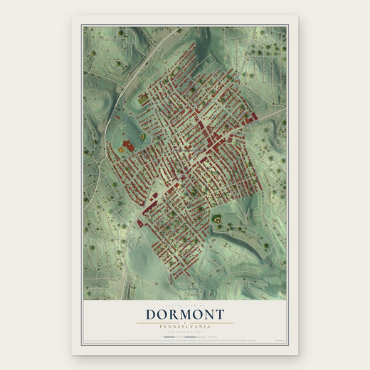 Dormont, Pennsylvania map print, the full design