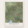 Throckmorton, Texas map print, the full design