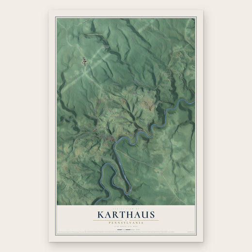 Karthaus, Pennsylvania map print, the full design