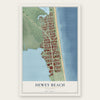 Dewey Beach, Delaware map print, the full design