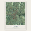 Canton, North Carolina map print, the full design