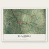 Bloomfield, Kentucky map print, the full design