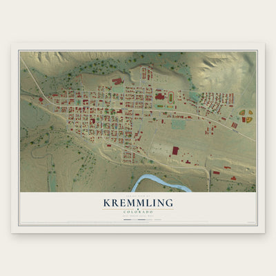 Kremmling, Colorado map print, the full design