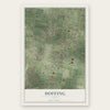 Doffing, Texas map print, the full design