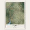 Scurry, Texas map print, the full design