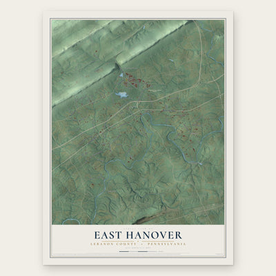 East Hanover, Lebanon County, Pennsylvania map print, the full design