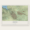 Fritch, Texas map print, the full design