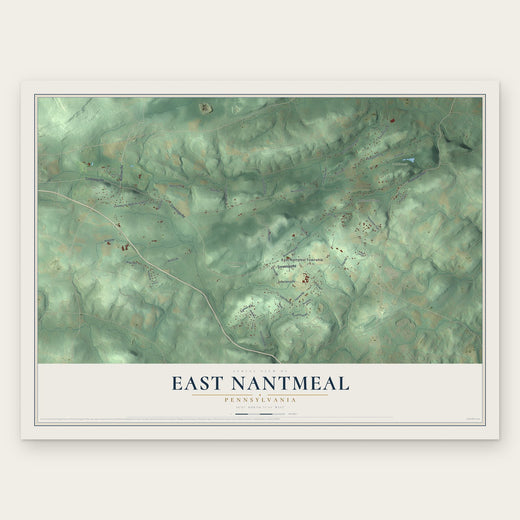 East Nantmeal, Pennsylvania map print, the full design