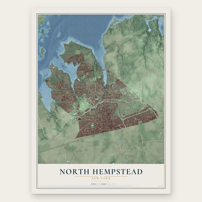 North Hempstead, New York map print, the full design