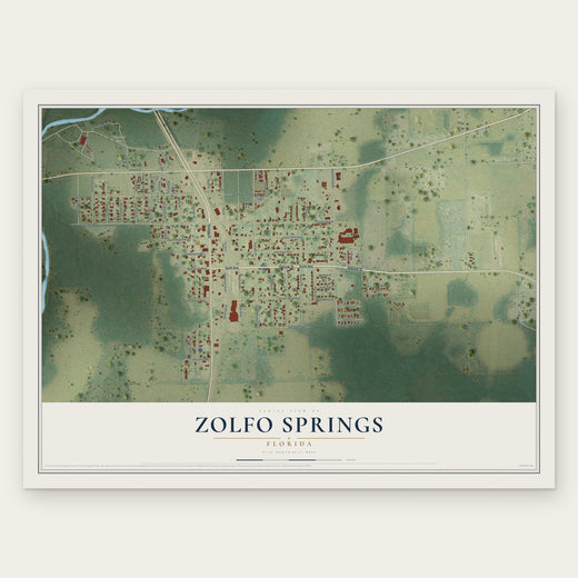 Zolfo Springs, Florida map print, the full design