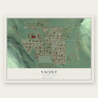 Yacolt, Washington map print, the full design